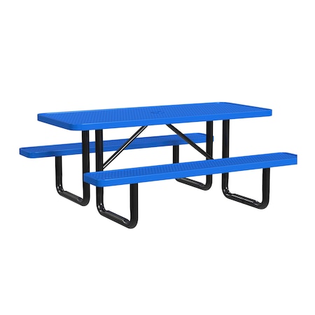Rectangle Portable Picnic Table, Blue, 6 ft L MPN:T6XPP-BLUE