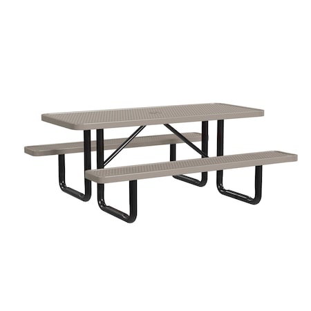 Rectangle Picnic Table, Beige, Surface Mount, 6 ft L MPN:T6XPSM-BEIGE