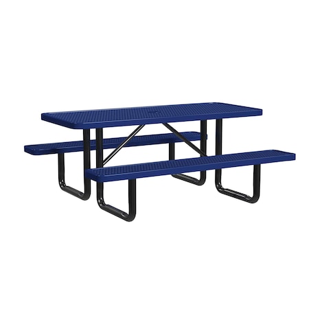 Rectangle Picnic Table, Navy, Surface Mount, 6 ft L MPN:T6XPSM-NAVY