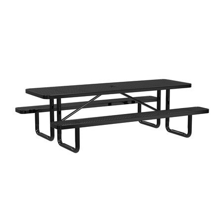 Rectangle Portable Picnic Table, Black, 8 ft L MPN:T8XPP-BLACK