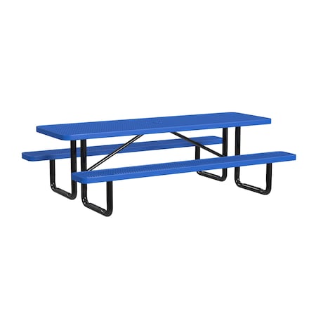 Rectangle Portable Picnic Table, Blue, 8 ft L MPN:T8XPP-BLUE