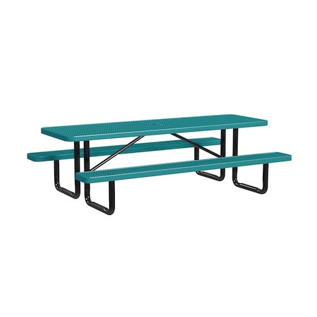 Rectangle Portable Picnic Table, Teal, 8 ft L MPN:T8XPP-TEAL