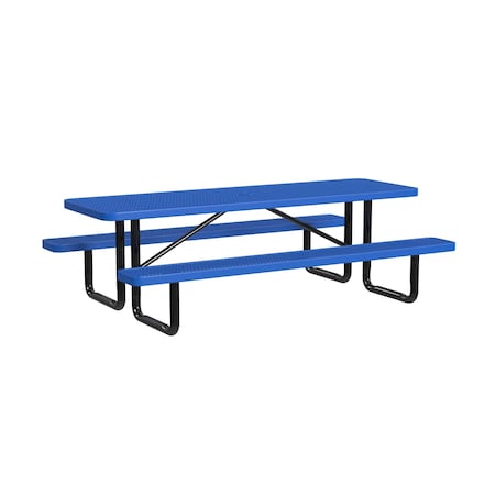 Rectangle Picnic Table, Blue, Surface Mount, 8 ft L MPN:T8XPSM-BLUE