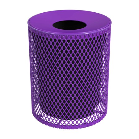 32 gal. 9 Gauge Metal Trash Can, Purple MPN:32EXP-PURPLE