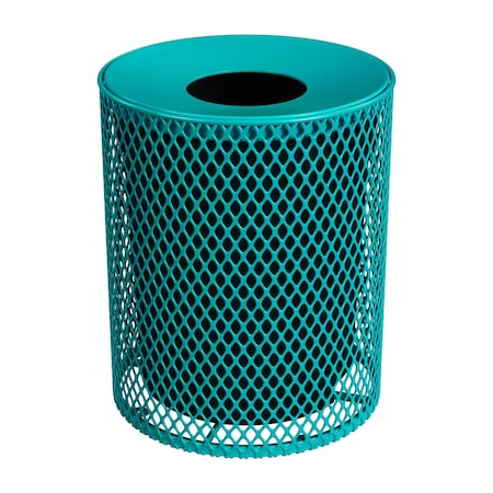 32 gal. 9 Gauge Metal Trash Can, Teal MPN:32EXP-TEAL