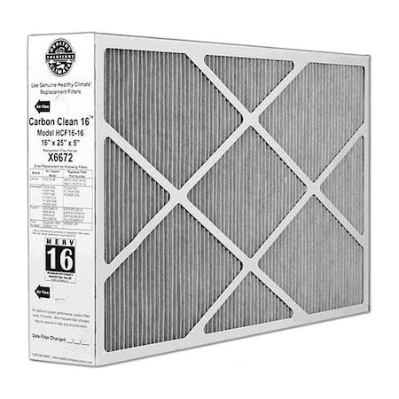PleatedAirFilter, 16inX25inX5in, MERV16 MPN:X6672