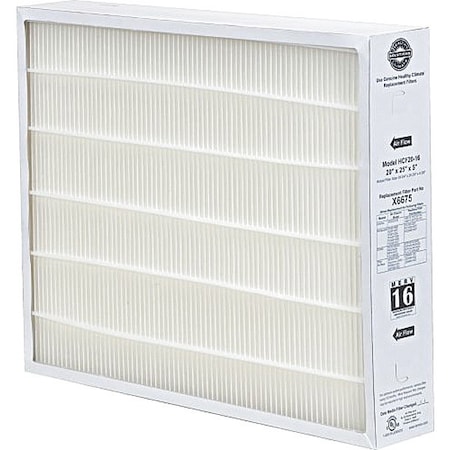 PleatedAirFilter, 20inX25inX5in, MERV16 MPN:X6675