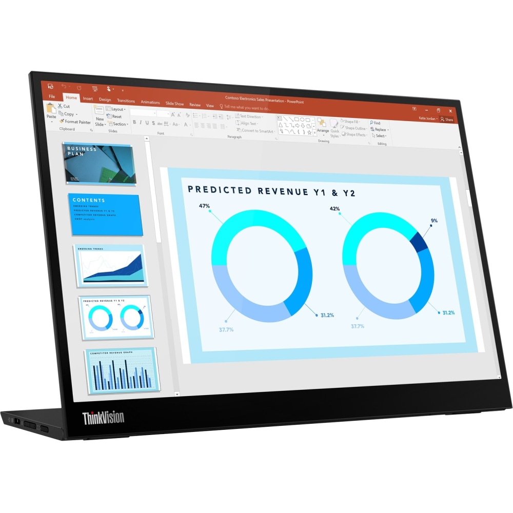 Lenovo ThinkVision M14d 14in Class LED Monitor - 16:10 - Raven Black - 14in Viewable - In-plane Switching (IPS) Technology - 63AAUAR6US MPN:63AAUAR6US