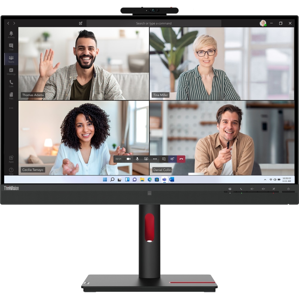 Lenovo ThinkVision T27hv-30 27in Class Webcam WQHD LCD Monitor - 16:9 - Raven Black - 27in Viewable - I - 63D6UAR3US MPN:63D6UAR3US