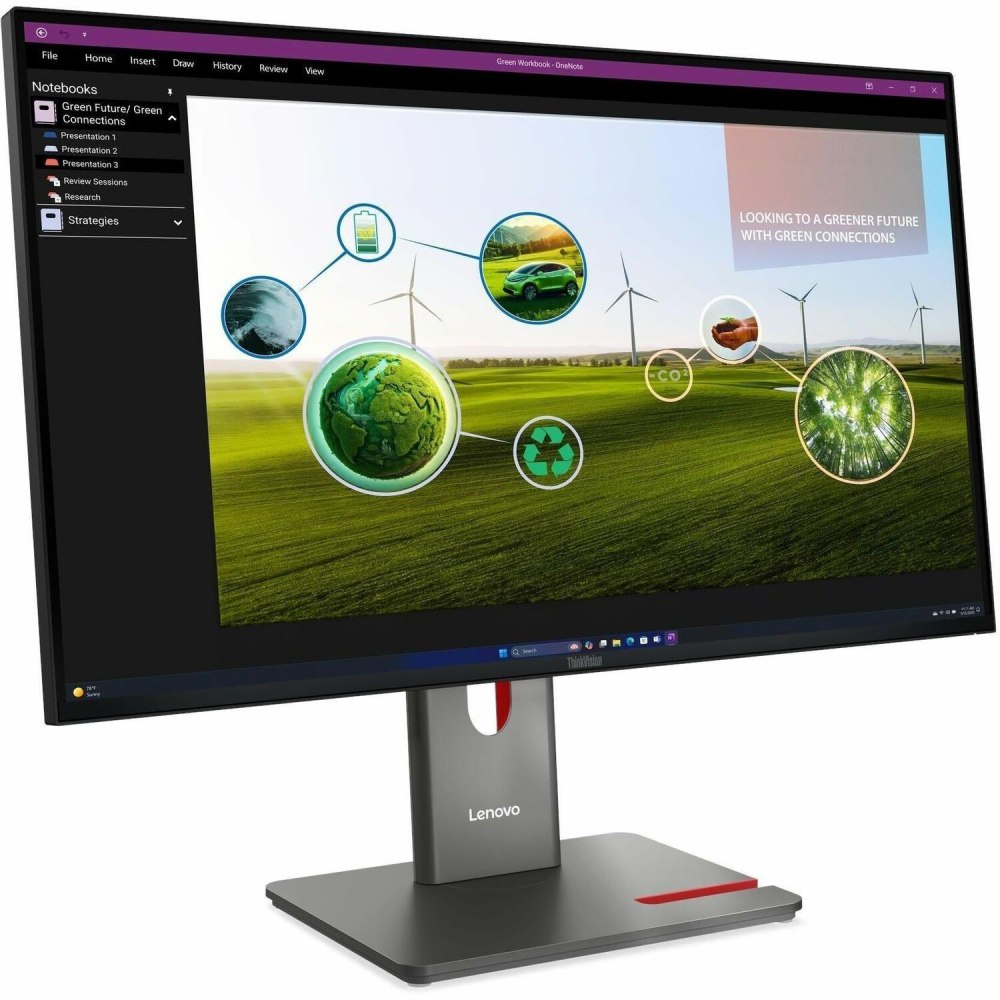 Lenovo ThinkVision P27Q-40 27in Class (27in Viewable) WQHD LED Monitor, 16:9, Eclipse Black MPN:64A7GAR6UZ