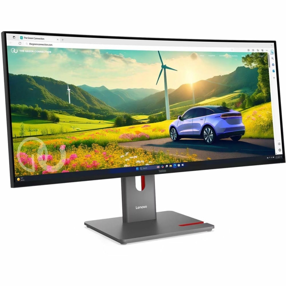 Lenovo ThinkVision P34WD-40 34in Class (34in Viewable) UWQHD Curved Screen LED Monitor, 21:9, Eclipse Black MPN:64ADGAR1UZ