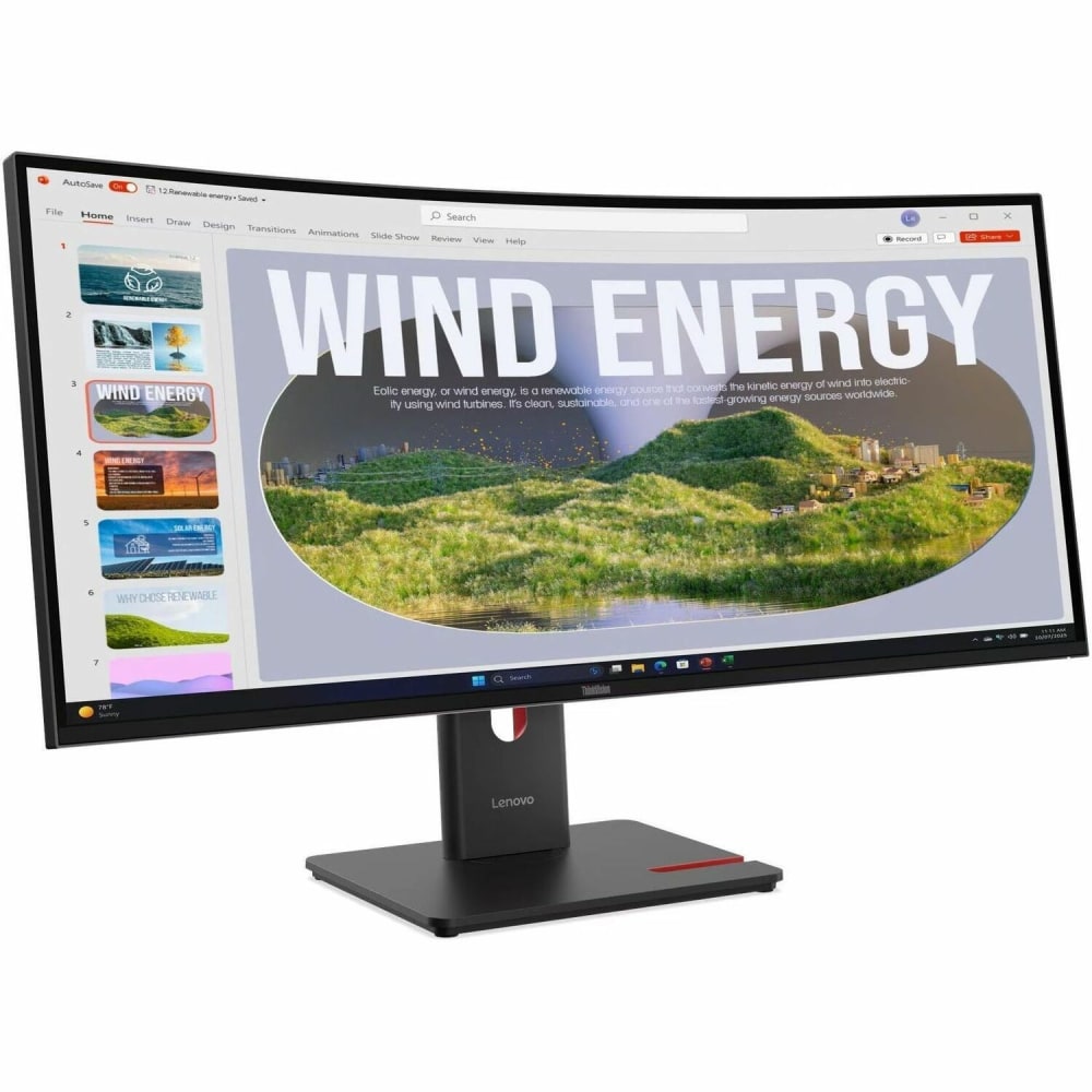 Lenovo ThinkVision T34WD-40 34in Class UW-QHD Curved Screen LED Monitor MPN:64AEGAR1UZ