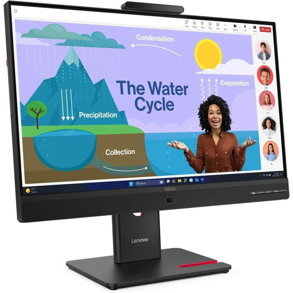 Lenovo ThinkVision T24D-4v 24in Class (23.8in Viewable) Webcam Full HD LED Monitor, 16:9, Eclipse Black MPN:64B7UAR1US