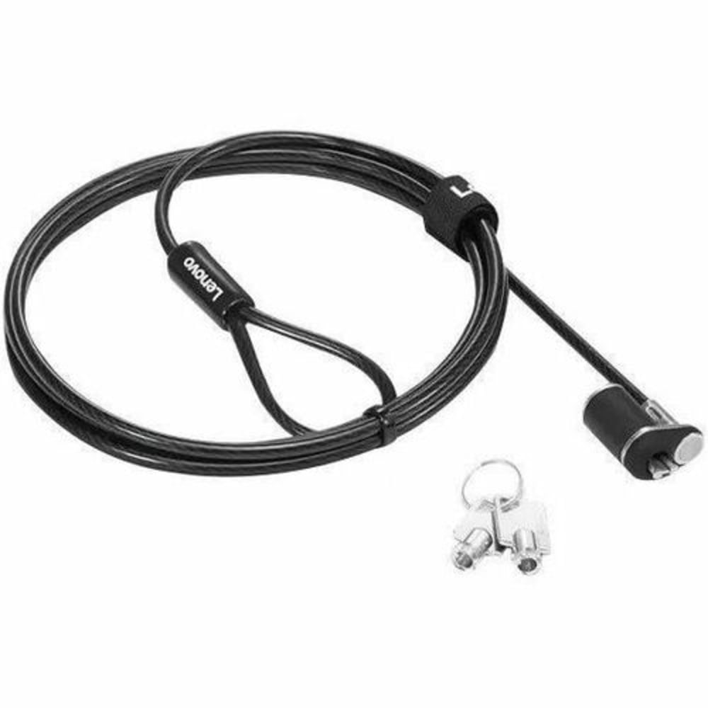 Lenovo NanoSaver Essential Cable Lock - 4.92 ft Cable - Keyed Lock - Black - Galvanized Steel, Zinc Alloy, Stainless Steel - - 4XE1F30276 MPN:4XE1F30276
