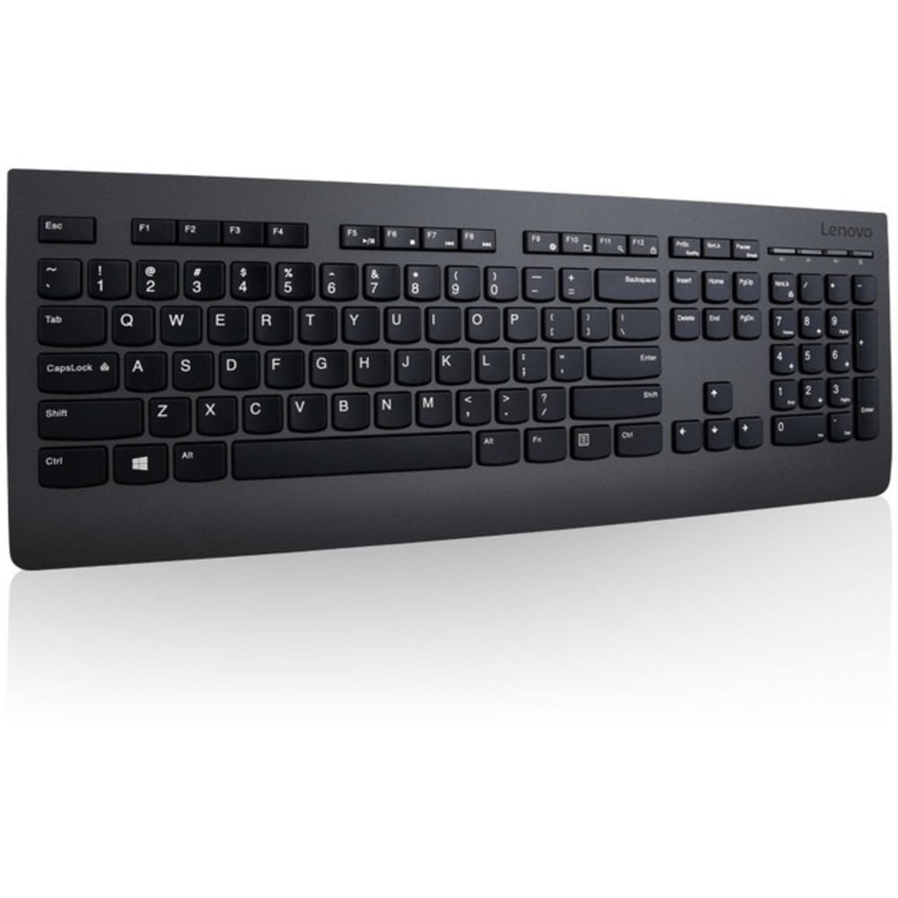 Lenovo Keyboard - Wireless Connectivity - RF - USB Interface - Spanish (Latin America) - Notebook, Tablet, Desktop Computer - 4X30H56876 MPN:4X30H56876
