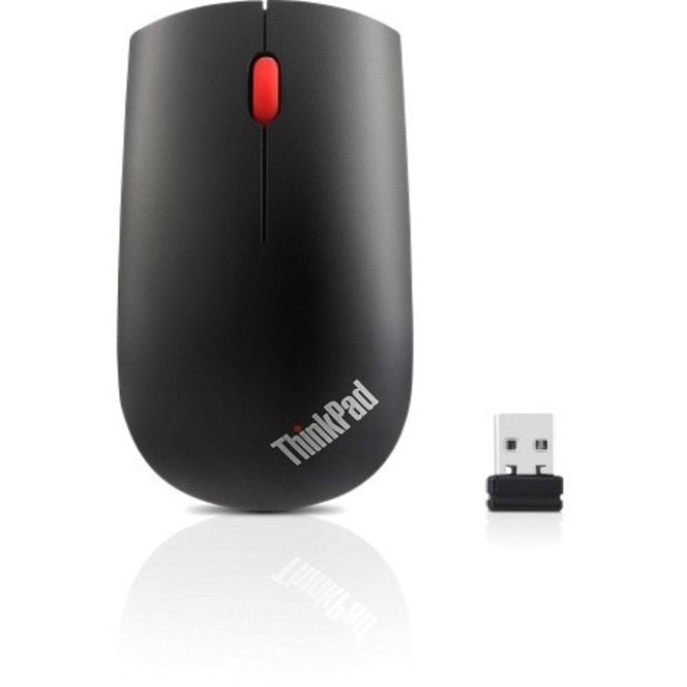 Lenovo ThinkPad Essential Wireless Mouse - Optical - Wireless - Radio Frequency - 2.40 GHz - Black - USB - Symmetrical MPN:4X30M56887