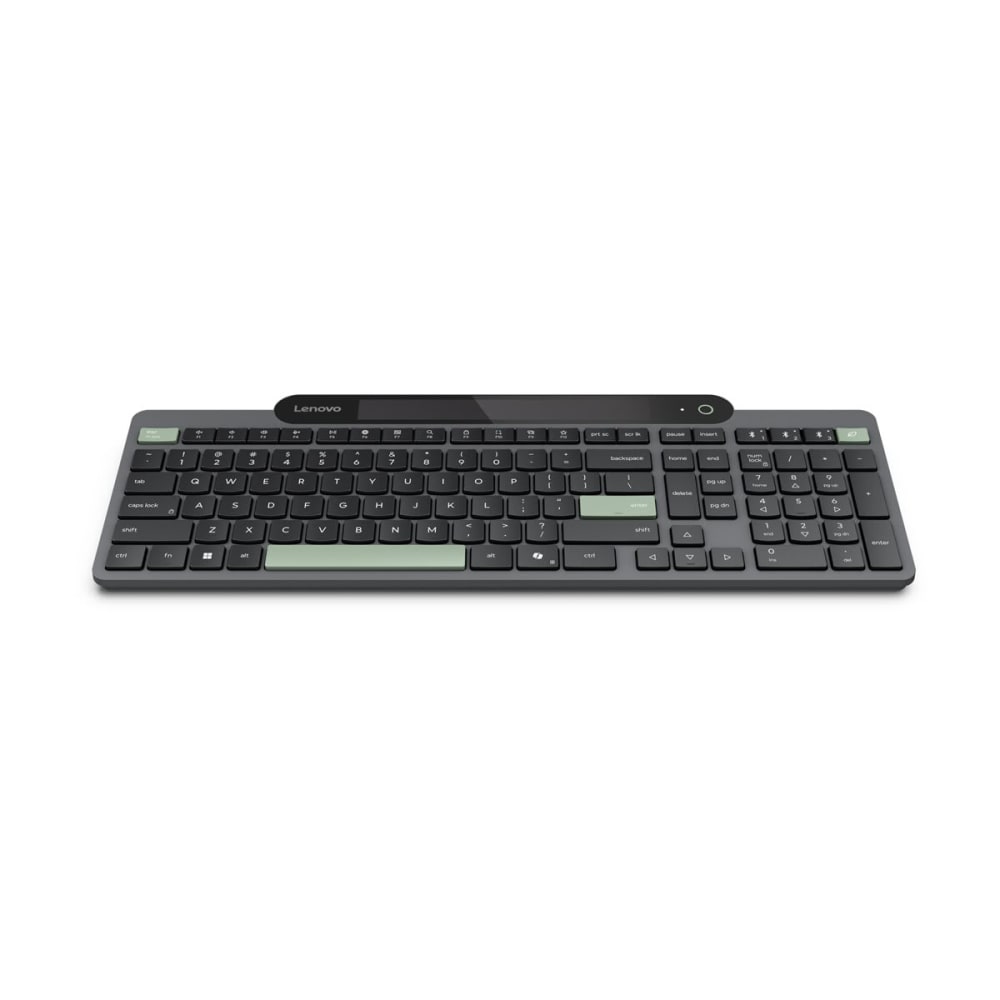 Lenovo - Keyboard - self-charging - wireless - Bluetooth 5.1 - QWERTY - Spanish - Latin America - black - brown box MPN:4Y41R69496