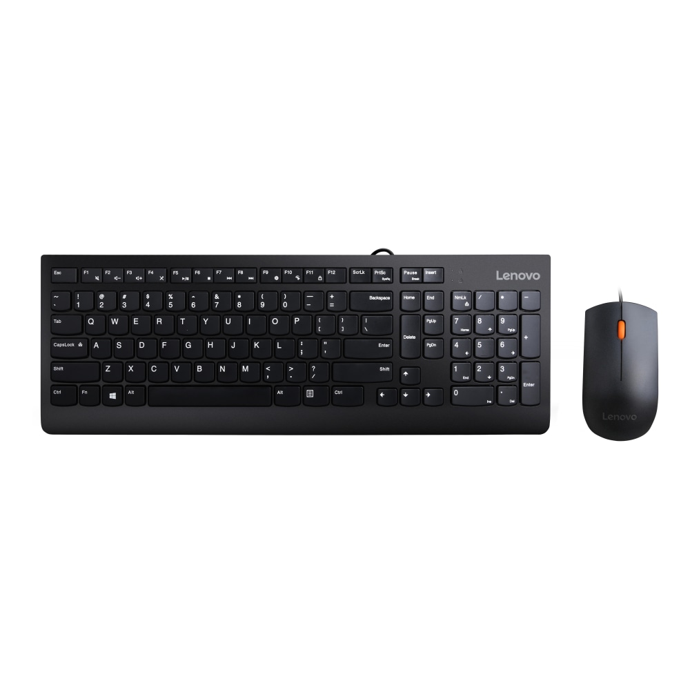 Lenovo 300 USB Keyboard And Optical Mouse, Black, GX30M39606 MPN:GX30M39606