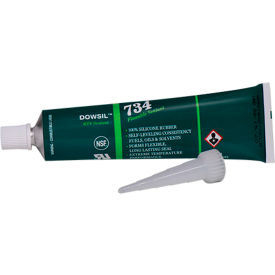 Dowsil™ 734 Flowable Adhesive Silicone Sealant 90 ml Tube White 4102964 - Pkg Qty 12