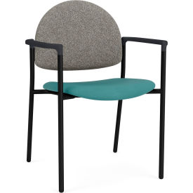 Lesro Chat Guest Chair Black Frame Connelly Dove Back Patriot Plus Sea Vinyl Seat CX1131.SBK.COX-02CODO.03PPSE
