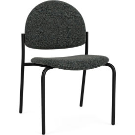 Lesro Chat Armless Guest Chair Black Frame Connelly Crow Fabric CX1132.SBK-01COCR