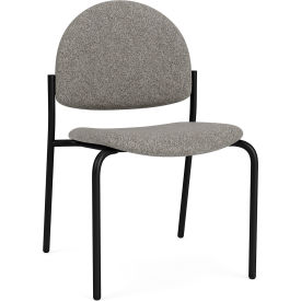 Lesro Chat Armless Guest Chair Black Frame Connelly Dove Fabric CX1132.SBK-01CODO
