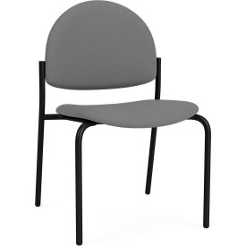 Lesro Chat Armless Guest Chair Black Frame Open House Asteroid Fabric CX1132.SBK-01OHAS