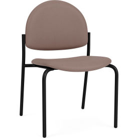 Lesro Chat Armless Guest Chair Black Frame Open House Goose Fabric CX1132.SBK-01OHGS
