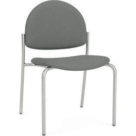 Lesro Chat Armless Guest Chair Silver Frame Open House Asteroid Fabric CX1132.SSV-01OHAS