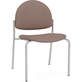 Lesro Chat Armless Guest Chair Silver Frame Open House Goose Fabric CX1132.SSV-01OHGS