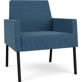 Lesro Mystic Lounge Guest Chair Black Frame Connelly Blue Jay Fabric ML1101.SBK-01COBJ