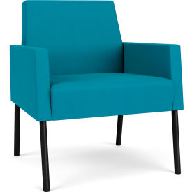 Lesro Mystic Lounge Guest Chair Black Frame Open House Waterfall Fabric ML1101.SBK-01OHWF