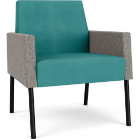 Lesro Mystic Lounge Guest Chair Black Frame Patriot Plus Sea Vinyl Back & Seat ML1101.SBK-02PPSE.03PPSE.04CODO
