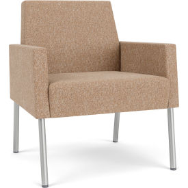 Lesro Mystic Lounge Guest Chair Silver Frame Connelly Wren Fabric ML1101.SSV-01COWN
