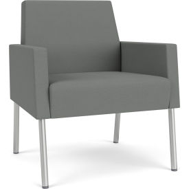 Lesro Mystic Lounge Guest Chair Silver Frame Open House Asteroid Fabric ML1101.SSV-01OHAS
