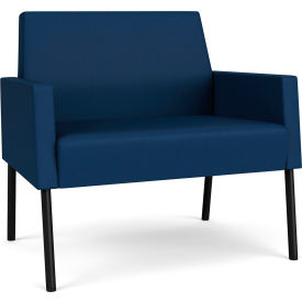 Lesro Mystic Lounge Bariatric Chair Black Frame Patriot Plus Imperial Blue Vinyl ML1401.SBK-01PPIB