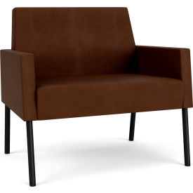 Lesro Mystic Lounge Bariatric Chair Black Frame Patriot Plus Mocha Vinyl ML1401.SBK-01PPMO
