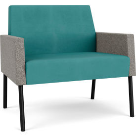 Lesro Mystic Lounge Bariatric Chair Black Frame Patriot Plus Sea Vinyl Back & Seat ML1401.SBK-02PPSE.03PPSE.04CODO
