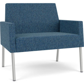 Lesro Mystic Lounge Bariatric Chair Silver Frame Connelly Blue Jay Fabric ML1401.SSV-01COBJ