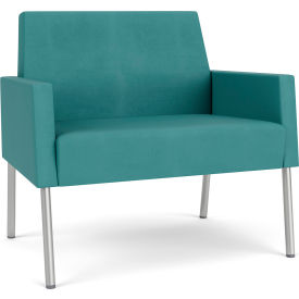 Lesro Mystic Lounge Bariatric Chair Silver Frame Patriot Plus Sea Vinyl ML1401.SSV-01PPSE