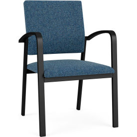 Lesro Newport Guest Chair Black Frame Connelly Blue Jay Fabric NP1101.SBK-01COBJ