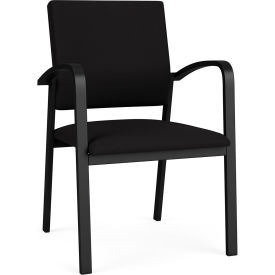 Lesro Newport Guest Chair Black Frame Open House Black Fabric NP1101.SBK-01OHBK