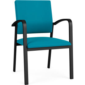 Lesro Newport Guest Chair Black Frame Open House Waterfall Fabric NP1101.SBK-01OHWF