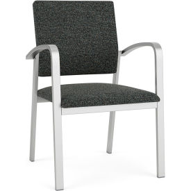 Lesro Newport Guest Chair Silver Frame Connelly Crow Fabric NP1101.SSV-01COCR