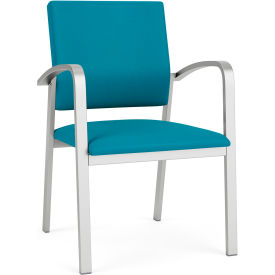 Lesro Newport Guest Chair Silver Frame Open House Waterfall Fabric NP1101.SSV-01OHWF
