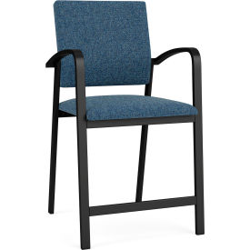 Lesro Newport Hip Guest Chair Black Frame Connelly Blue Jay Fabric NP1161.SBK-01COBJ