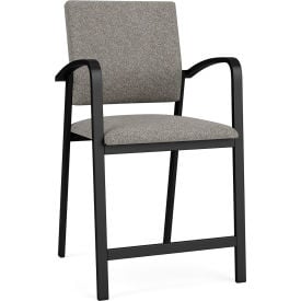 Lesro Newport Hip Guest Chair Black Frame Connelly Dove Fabric NP1161.SBK-01CODO