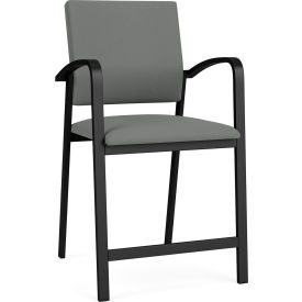 Lesro Newport Hip Guest Chair Black Frame Open House Asteroid Fabric NP1161.SBK-01OHAS