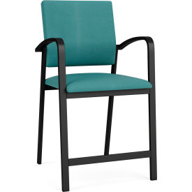 Lesro Newport Hip Guest Chair Black Frame Patriot Plus Sea Vinyl NP1161.SBK-01PPSE