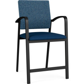 Lesro Newport Hip Guest Chair Black Frame Connelly Blue Jay Back Patriot Plus Imperial Blue Seat NP1161.SBK-02COBJ.03PPIB
